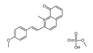 2-[(E)-2-(4-methoxyphenyl)ethenyl]-1-methylquinolin-1-ium-8-ol,methyl sulfate Structure