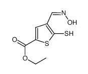 (E)-5-ethoxycarbonyl-2-mercaptothiophen-3-carbaldoxime结构式