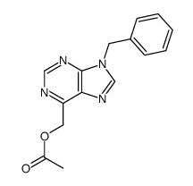 6-(acetyloxymethyl)-9-benzylpurine结构式
