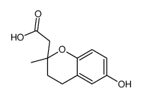 2H-1-Benzopyran-2-aceticacid,3,4-dihydro-6-hydroxy-2-methyl-(9CI) structure