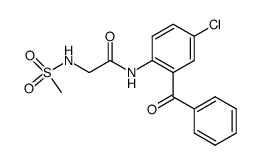 N-(2-benzoyl-4-chlorophenyl)-2-(methylsulfonamido)acetamide结构式