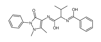 N-[1-[(1,5-dimethyl-3-oxo-2-phenylpyrazol-4-yl)amino]-3-methyl-1-oxobutan-2-yl]benzamide Structure