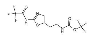 tert-butyl (2-{2-[(trifluoroacetyl)-amino]-1,3-thiazol-5-yl}ethyl)carbamate结构式