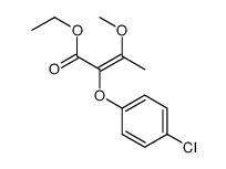 ethyl 2-(4-chlorophenoxy)-3-methoxybut-2-enoate结构式