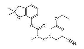 ethyl 2-[2-cyanoethyl-[(2,2-dimethyl-3H-benzofuran-7-yl)oxycarbonyl-me thyl-amino]sulfanyl-amino]acetate结构式