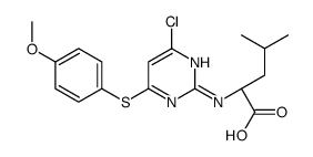 (2S)-2-[[4-chloro-6-(4-methoxyphenyl)sulfanylpyrimidin-2-yl]amino]-4-methylpentanoic acid Structure
