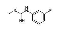 N-(3-fluorophenyl)-S-methylisothiourea结构式