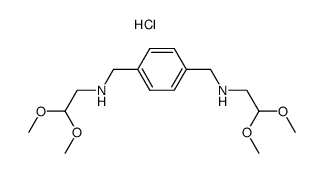 N,N'-bis[2-(dimethoxy)ethyl]-p-xylene-α,α'-diamine dihydrochloride结构式