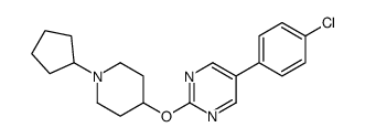 5-(4-chlorophenyl)-2-(1-cyclopentylpiperidin-4-yl)oxypyrimidine结构式