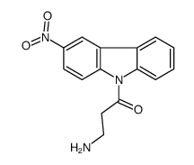 3-amino-1-(3-nitrocarbazol-9-yl)propan-1-one结构式