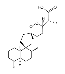 (3S,6S,αR)-6-[2-[(1S,8aβ)-Decahydro-1,2α,4aα-trimethyl-5-methylenenaphthalen-1β-yl]ethyl]-α,6-dimethyl-1,2-dioxane-3-acetic acid structure