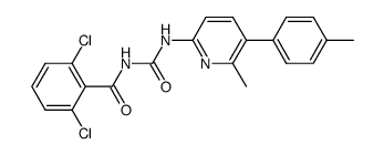 1-(2,6-dichlorobenzoyl)-3-(6-methyl-5-(4-tolyl)-2-pyridyl)urea结构式