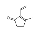 2-ethenyl-3-methylcyclopent-2-en-1-one结构式