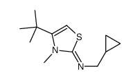 4-tert-butyl-N-(cyclopropylmethyl)-3-methyl-1,3-thiazol-2-imine结构式