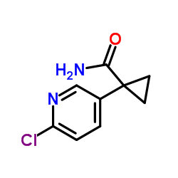 1-(6-氯-3-吡啶)环丙烷酰胺结构式