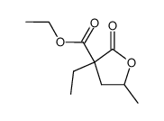 3-ethyl-5-methyl-2-oxo-tetrahydro-furan-3-carboxylic acid ethyl ester结构式