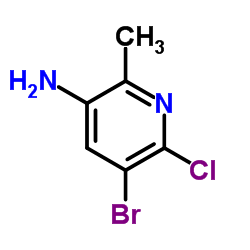 5-Bromo-6-chloro-2-methyl-3-pyridinamine结构式