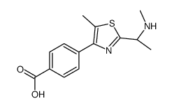 4-[5-methyl-2-[(1S)-1-(methylamino)ethyl]-1,3-thiazol-4-yl]benzoic acid Structure