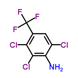 2,3,6-三氯-4-(三氟甲基)苯胺结构式