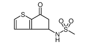 N-(6-OXO-5,6-DIHYDRO-4H-CYCLOPENTA[B]THIOPHEN-4-YL)METHANESULFONAMIDE结构式