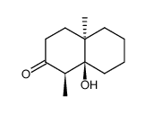 (+/-)-3,4,4aα,5,6,7,8aα-octahydro-8aβ-hydroxy-1β,4aα-dimethyl-2(1H)-naphthalenone Structure