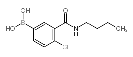(3-(Butylcarbamoyl)-4-chlorophenyl)boronic acid structure
