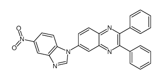 6-(5-nitrobenzimidazol-1-yl)-2,3-diphenylquinoxaline Structure