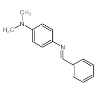 4-(benzylideneamino)-N,N-dimethyl-aniline Structure