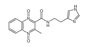 2-((2-(1H-imidazol-4-yl)ethyl)carbamoyl)-3-methylquinoxaline 1,4-dioxide Structure
