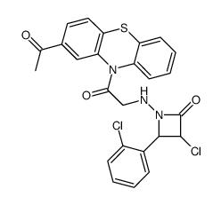 1-[[2-(2-acetylphenothiazin-10-yl)-2-oxoethyl]amino]-3-chloro-4-(2-chlorophenyl)azetidin-2-one Structure