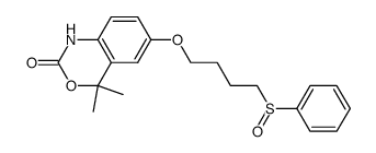 6-(4-phenylsulfinyl-butoxy)-4,4-dimethyl-4H-3,1-benzoxazin-2-one结构式