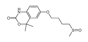 6-(4-Methylsulfinyl-butoxy)-4,4-dimethyl-4H-3,1-benzoxazin-2-one结构式