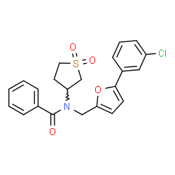 N-{[5-(3-chlorophenyl)-2-furyl]methyl}-N-(1,1-dioxidotetrahydro-3-thienyl)benzamide picture