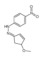 N-[4-Methoxy-cyclopent-2-en-(Z)-ylidene]-N'-(4-nitro-phenyl)-hydrazine Structure