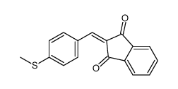 2-[(4-methylsulfanylphenyl)methylidene]indene-1,3-dione Structure