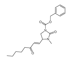 3-Methyl-2-oxo-4-((E)-3-oxo-oct-1-enyl)-imidazolidine-1-carboxylic acid benzyl ester结构式