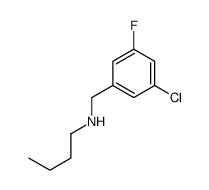 N-[(3-chloro-5-fluorophenyl)methyl]butan-1-amine结构式