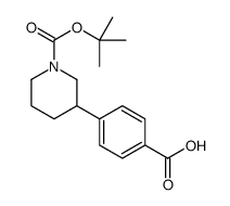 4-(1-(TERT-BUTOXYCARBONYL)PIPERIDIN-3-YL)BENZOIC ACID Structure