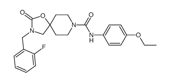 [24] 3-(2-fluorobenzyl)-2-oxo-1-oxa-3,8-diazaspiro[4.5]decane-8-carboxylic acid (4-ethoxyphenyl)amide Structure