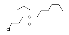 chloro-(3-chloropropyl)-hexyl-propylsilane Structure