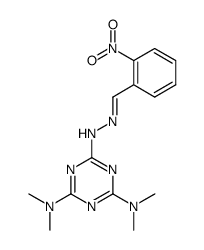 2,4-bis(dimethylamino)-6-(2-nitrobenzylidenehydrazino)-1,3,5-triazine Structure