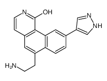 6-(2-aminoethyl)-9-(1H-pyrazol-4-yl)-2H-benzo[h]isoquinolin-1-one结构式