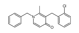 1-benzyl-3-[(2-chlorophenyl)methyl]-2-methylpyridin-4-one Structure