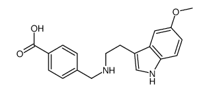 4-[[2-(5-methoxy-1H-indol-3-yl)ethylamino]methyl]benzoic acid结构式