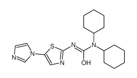 1,1-dicyclohexyl-3-(5-imidazol-1-yl-1,3-thiazol-2-yl)urea结构式