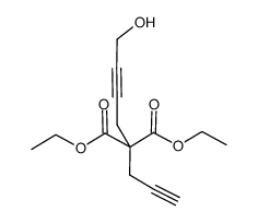 2-(4-hydroxy-but-2-ynyl)-2-prop-2-ynyl-malonic acid diethyl ester结构式