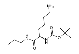 ((S)-5-Amino-1-propylcarbamoyl-pentyl)-carbamic acid tert-butyl ester Structure