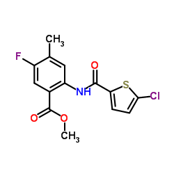 Methyl 2-{[(5-chloro-2-thienyl)carbonyl]amino}-5-fluoro-4-methylbenzoate Structure