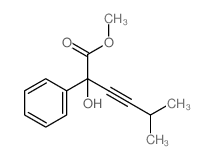 methyl 2-hydroxy-5-methyl-2-phenyl-hex-3-ynoate结构式