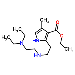 2-[2-(2-diethylaminoethylamino)ethyl]-4-methyl-1H-pyrrole-3-carboxylicacid ethyl ester Structure